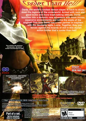 Devil May Cry 2 box cover back